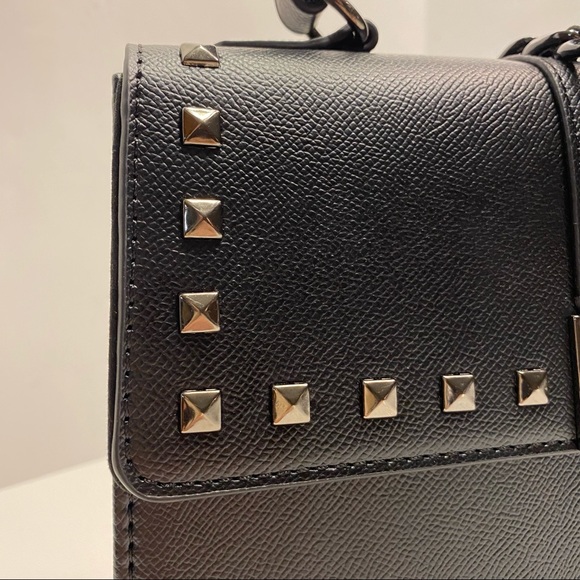 Badgley Mischka Gunmetal Black Studded Crossbody - Picture 11 of 13